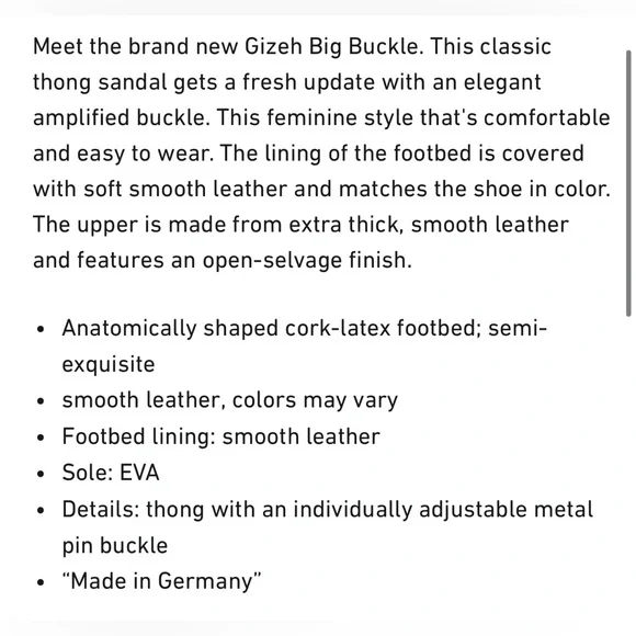 EUC Birkenstock Gizeh Big Buckle 36 - Picture 5 of 12